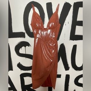 LATEX MIDI DRESS